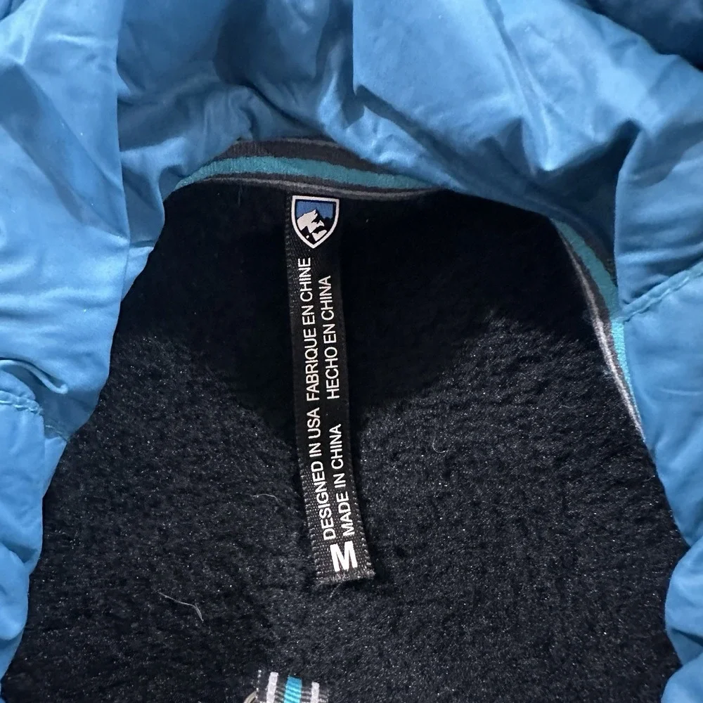 Kuhl Sherpa Fleece Full Zip Hooded Jacket Women's M Black Full Activewear